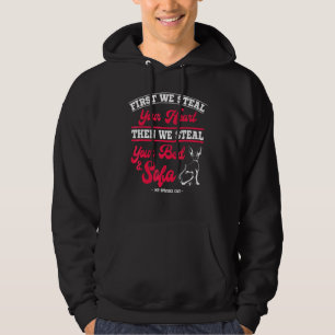 Sphynx Katze Haarlos Stehlen Herz Bett Sofa Besitz Hoodie
