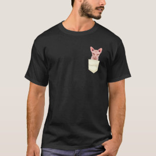 Sphynx Katze in Pocket Apparel Frisör Pet Kitten T-Shirt