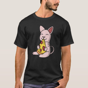 Sphynx-Katze isst Pizza-Haustier T-Shirt
