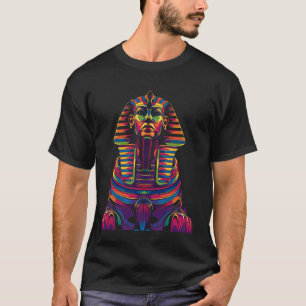Sphynx-Katze Pharao Ägypten Popart T-Shirt