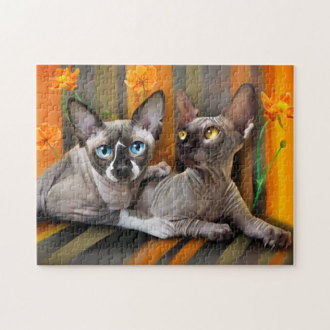Sphynx Katze Puzzle (Horizontal)