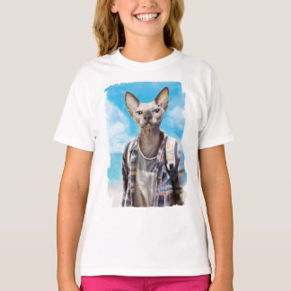 Sphynx Katze. Tourist. T-Shirt