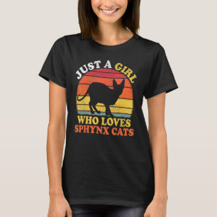 Sphynx Katze Vintag nur ein Mädchen, die Sphynx Ca T-Shirt