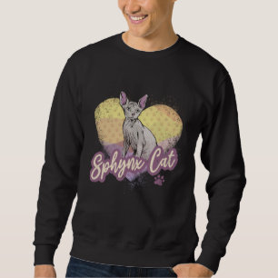 Sphynx-Katze Vintage für Katzenmutter und -vater Sweatshirt