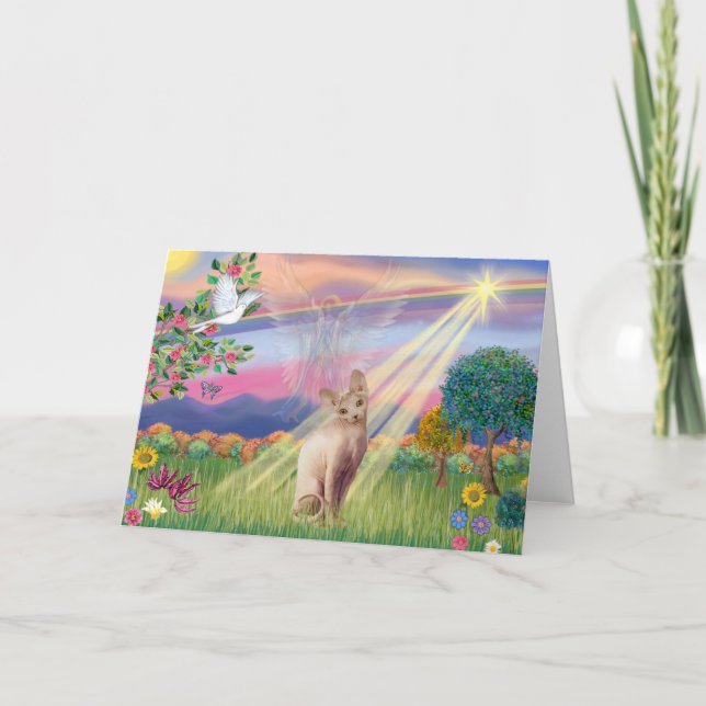 Sphynx-Katze - Wolkenengel Karte (Vorderseite)