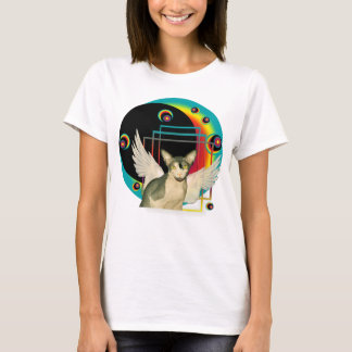 Sphynx Katzen-Engel wings Kugel Kunst T-Shirt