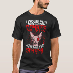Sphynx-Katzen-Haarlose-Zombie-Züchter-Besitzer-Tie T-Shirt