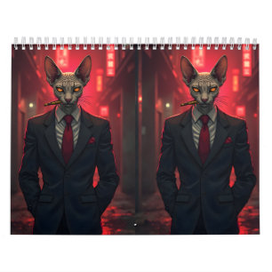 Sphynx-Katzen Humor Kunst Flexibles Zitat-Design Kalender
