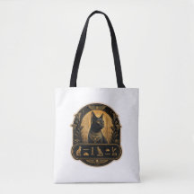 Sphynx-Katzen-Leinen-Tasche Ägyptische Ästhetik