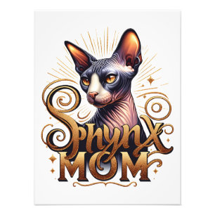 Sphynx-Katzen-Mutter-Kunstposter-Druck Muttertag M Fotodruck