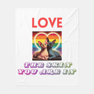 Sphynx Katzen unbedruckte Liebe Die Haut im Dekor Fleecedecke
