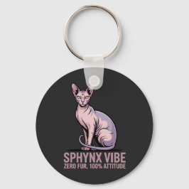 Sphynx-Katzen-Vibe unter Sonnenlicht-Kunst Schlüsselanhänger
