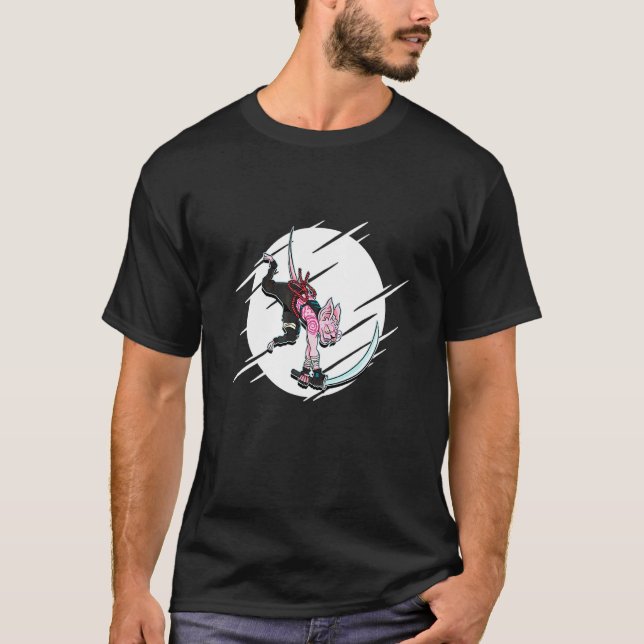 Sphynx-Katzenkrieger Samurai T-Shirt (Vorderseite)