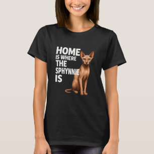 Sphynx-Katzenliebhaber Besitzer Lustig Zuhause ist T-Shirt