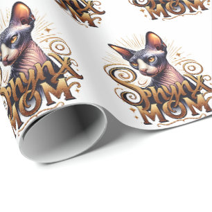 Sphynx-Katzenmutter-Geschenk Geschenkpapier