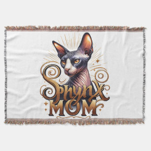 Sphynx-Katzenmutter Verrückte Katzenlady Wurfdecke Decke
