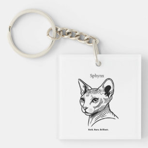 Sphynx-Katzenporträt Schlüsselanhänger