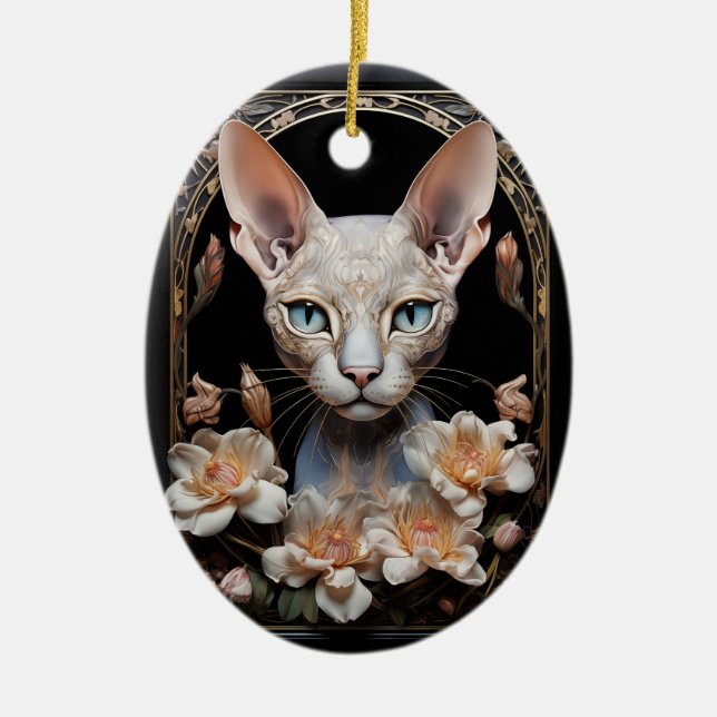 Sphynx Keramik Ornament (Vorne)