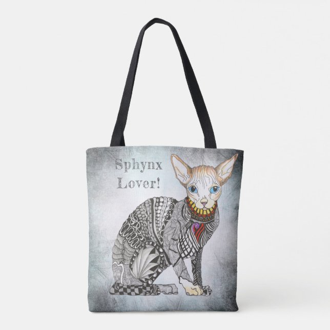 Sphynx Lover Cat Tote Bag (Rückseite)