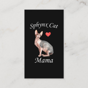Sphynx Mama Cat Lover Pet Mutter Visitenkarte