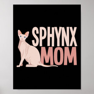 Sphynx-Mama Katzenschwanz Sphinx Frischkatzenbesit Poster