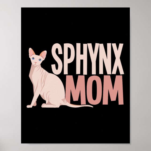 Sphynx-Mama Katzenschwanz Sphinx Frischkatzenbesit Poster (Vorne)
