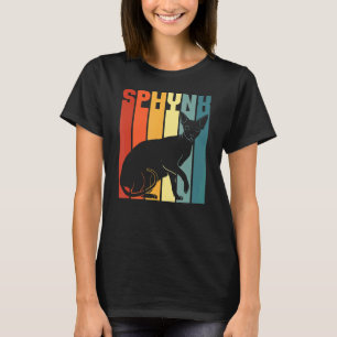 Sphynx Retro Vintage Haarlose Kahle Katze T-Shirt