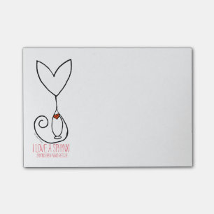Sphynx Tais Liebe Engels-I ein Sphynx Post-it Klebezettel