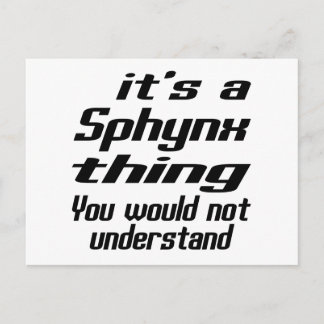 Sphynx Thing Designs Postkarte