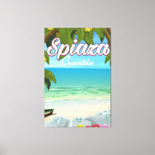 Spiaza Kroatien Strandurlaub Poster Leinwanddruck