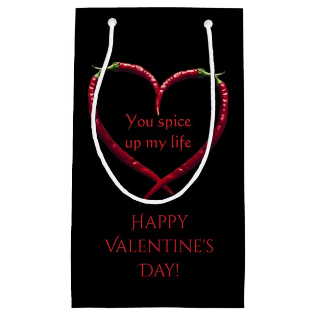 Spicaler Chili Pepper Heart Kleine Geschenktüte (Vorderseite)