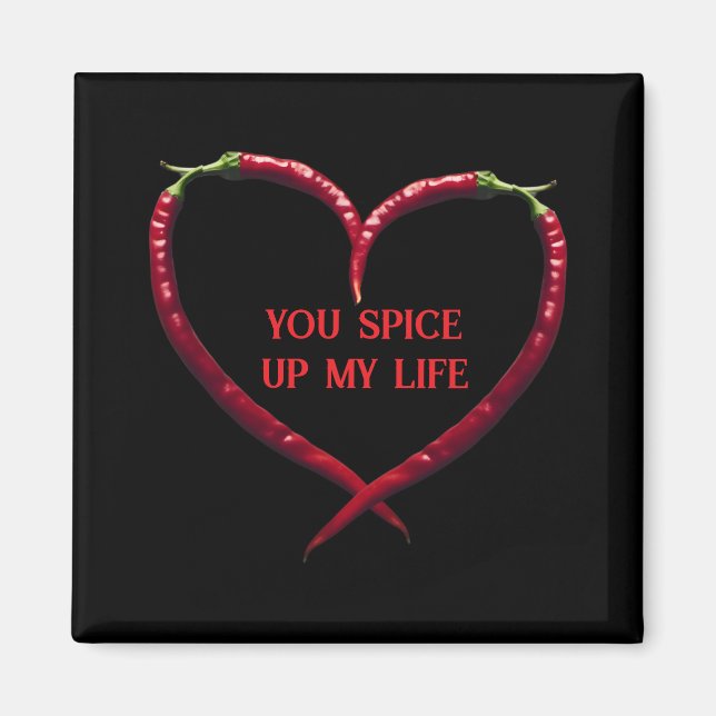 Spicaler Chili Pepper Heart Magnet (Vorne)
