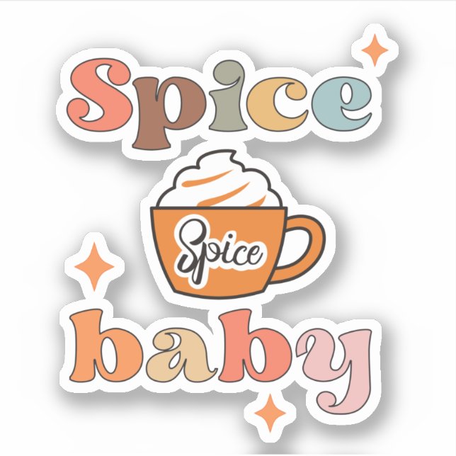 Spice Baby Pumpkin Spice Latte Aufkleber (Vorderseite)