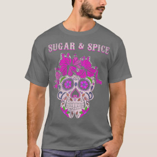 Spice Butterfly Sugar Bone Souls Day Muertos Day H T-Shirt