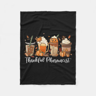 Spice Latte Fall Kaffee Lover Dankbar Apotheker Fleecedecke
