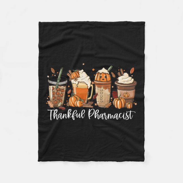 Spice Latte Fall Kaffee Lover Dankbar Apotheker Fleecedecke (Vorderseite)