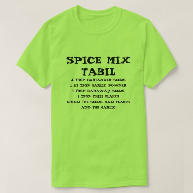 Spice Mix Tabil T-Shirt (Design vorne)