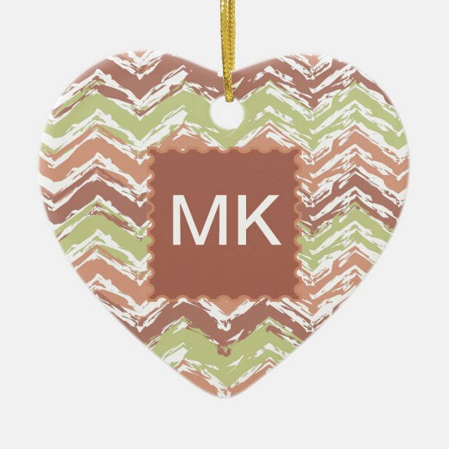 Spice Scribble Zickzack ZigZag Keramik Ornament (Vorne)