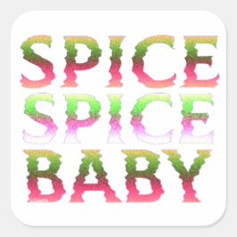 SPICE SPICE BABY Erntedank-Geschenk Quadratischer Aufkleber