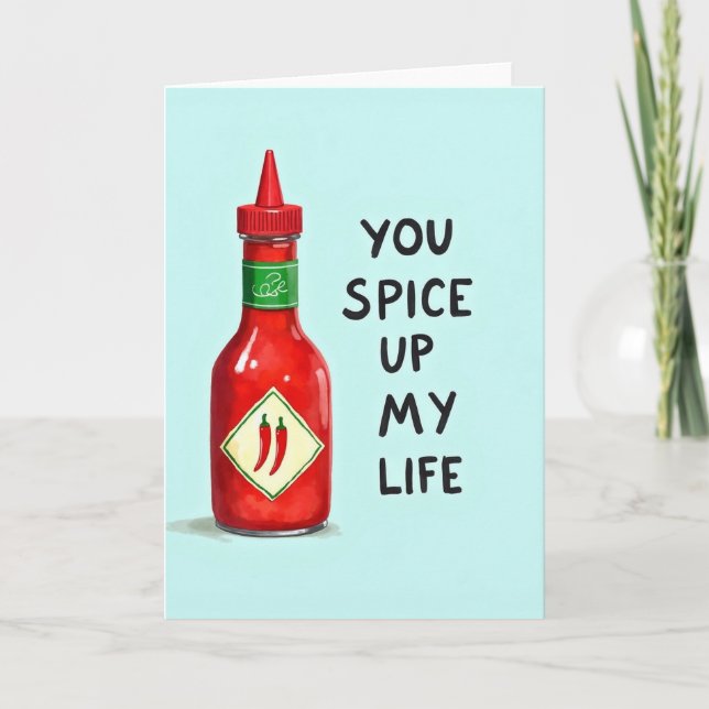 Spice Up My Life Hot Sauce Card Karte (Vorderseite)