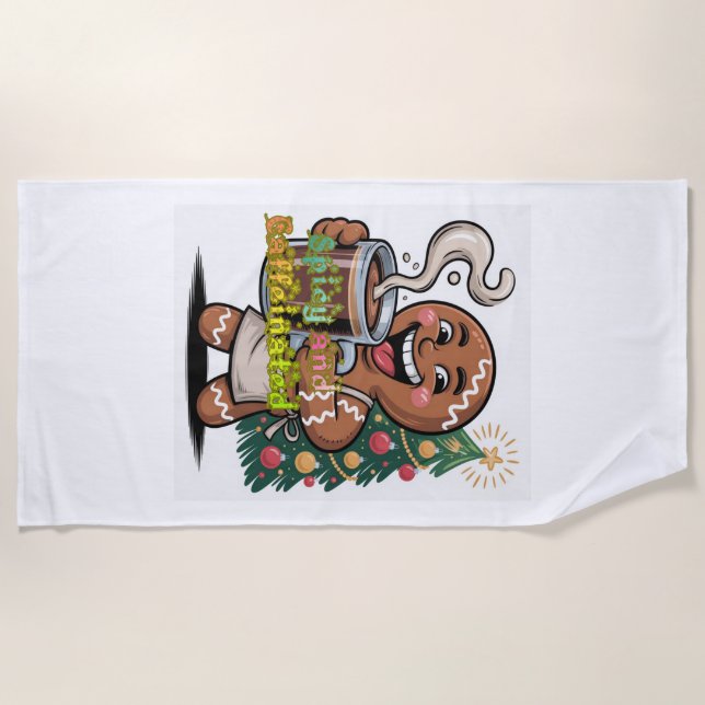 Spicy and Caffeinated Strandtuch (Vorderseite)