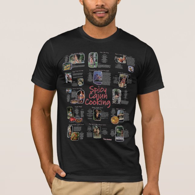 SPICY CAJUN COOKING RECIPS T - Shirt (Vorderseite)