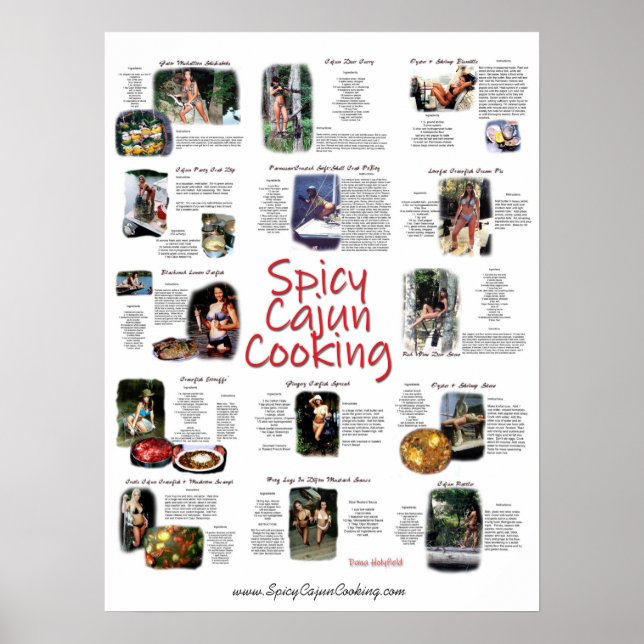 Spicy Cajun Cooking Rezept Poster (Vorne)