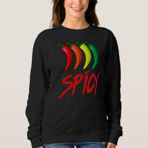 Spicy Fun Hot Chili Sauce Paprikaschoten scharfe L Sweatshirt