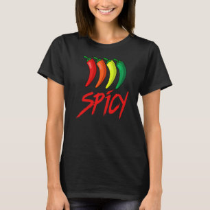 Spicy Fun Hot Chili Sauce Paprikaschoten scharfe L T-Shirt