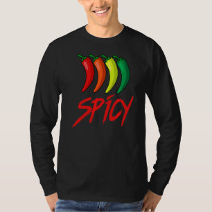 Spicy Fun Hot Chili Sauce Paprikaschoten scharfe L T-Shirt