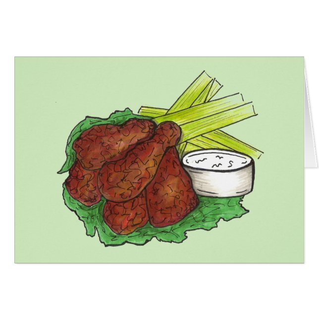 Spicy GRILLEN Buffalo Chicken Wings New York Bar F (Vorderseite (Horizontal))