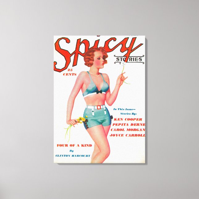 Spicy Magazine Cover Leinwanddruck (Vorderseite)