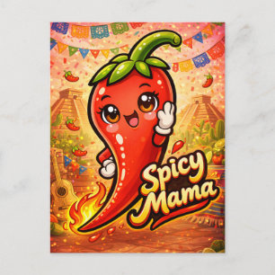 Spicy Mama - Heißes Zeug - Foodie-Freunde Postkarte
