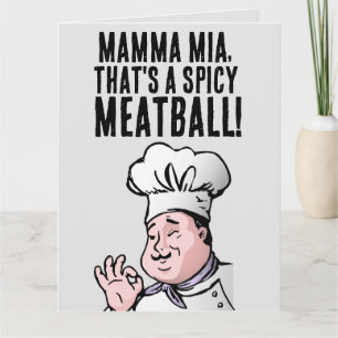 SPICY MEATBALL ITALIENISCHE Grußkarte Karte